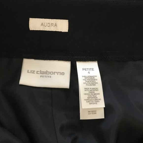 SALE Liz Claiborne Navy Career Suit Set - 4 Petite - Picture 10 of 10